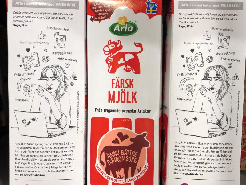 Informationskampanj på Arlas mejeriprodukter - Frisk & Fri.