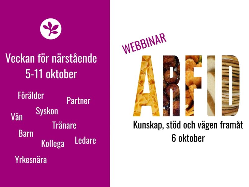 Veckan för närstående 2026 5-11 oktober - Frisk & Fri.